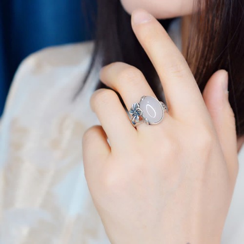990 Sterling Silver Chalcedony Harmony Ring 990 Sterling Silver Chalcedony Harmony Ring