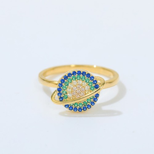 Zircon Copper Wealth Rotatable Ring Zircon Copper Wealth Rotatable Ring
