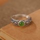925 Silver Hetian Cyan Jade Harmony Ring 925 Silver Hetian Cyan Jade Harmony Ring