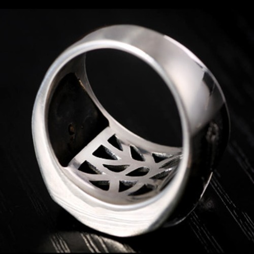 925 Silver Sanskrit Protection Adjustable Ring