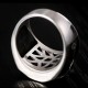 925 Silver Sanskrit Protection Adjustable Ring