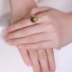 Gourd Cyan Jade Copper Coin Luck Ring Gourd Cyan Jade Copper Coin Luck Ring