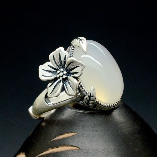 990 Sterling Silver Chalcedony Harmony Ring 990 Sterling Silver Chalcedony Harmony Ring