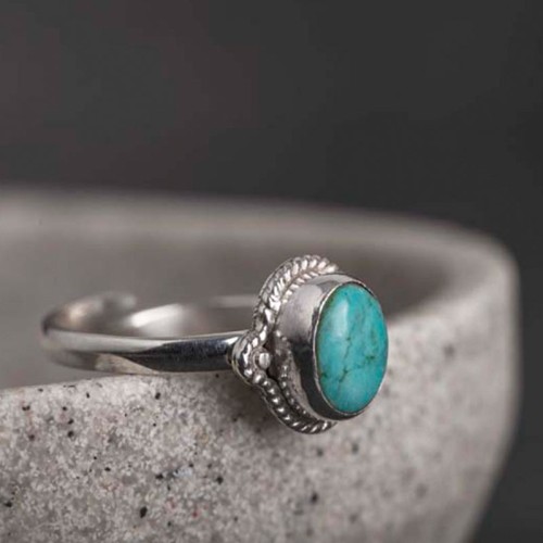 925 Silver Turquoise Wisdom Love Ring 925 Silver Turquoise Wisdom Love Ring