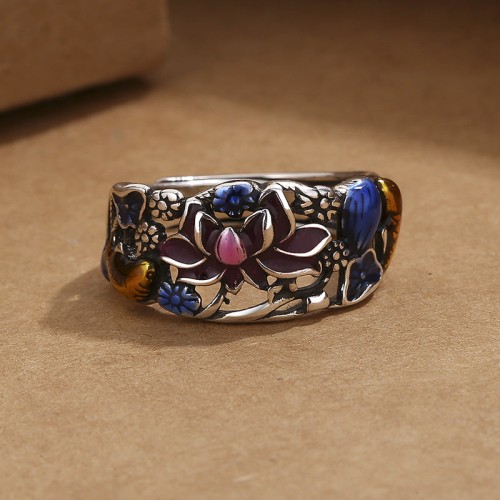 Koi Fish Lotus Wealth Ring