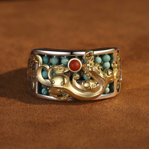 925 Sterling Silver PiXiu Abacus Protection Ring 925 Sterling Silver PiXiu Abacus Protection Ring