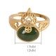 Gourd Cyan Jade Copper Coin Luck Ring Gourd Cyan Jade Copper Coin Luck Ring