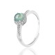 925 Sterling Silver Round Jade Luck Adjustable Ring 925 Sterling Silver Round Jade Luck Adjustable Ring