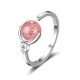 Pink Crystal Soothing Rotatable Ring