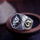 925 Silver Sanskrit Protection Adjustable Ring