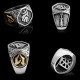 925 Silver Sanskrit Protection Adjustable Ring