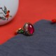 Sterling Silver Red Corundum Courage Ring Sterling Silver Red Corundum Courage Ring