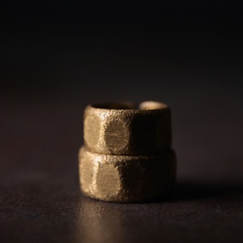 Tibetan Simple Copper Frosted Wealth Ring
