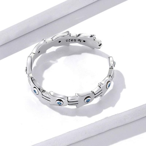 925 Silver Hamsa Symbol Zircon Adjustable Ring 925 Silver Hamsa Symbol Zircon Adjustable Ring