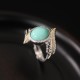 925 Silver Turquoise Feather Protection Ring