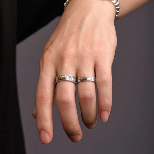 PiXiu Om Mani Padme Hum Wealth Couple Ring PiXiu Om Mani Padme Hum Wealth Couple Ring