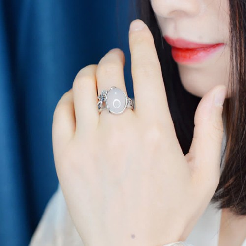 990 Sterling Silver Chalcedony Harmony Ring 990 Sterling Silver Chalcedony Harmony Ring