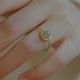 14K Gold Plated Round Jade Luck Ring 14K Gold Plated Round Jade Luck Ring