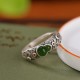 925 Silver Red Agate Cyan Jade Gourd Ring 925 Silver Red Agate Cyan Jade Gourd Ring
