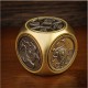 Four Beasts Feng Shui Yin Yang Bagua Copper Coin Decoration Four Beasts Feng Shui Yin Yang Bagua Copper Coin Decoration