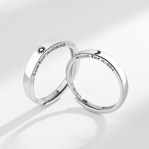 925 Silver Sun Moon Protection Couple Ring 925 Silver Sun Moon Protection Couple Ring