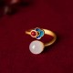White Jade Auspicious Cloud Luck Ring White Jade Auspicious Cloud Luck Ring