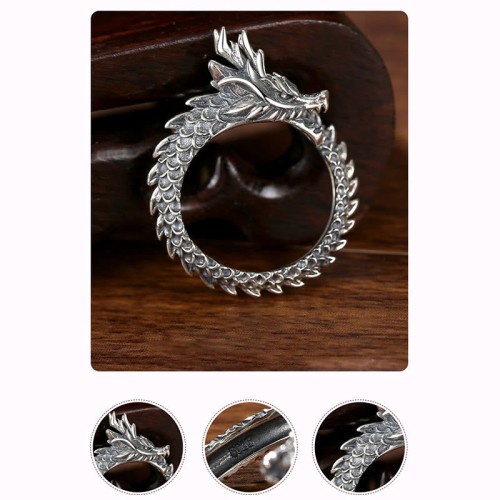 925 Silver Vintage Dragon Protection Ring 925 Silver Vintage Dragon Protection Ring