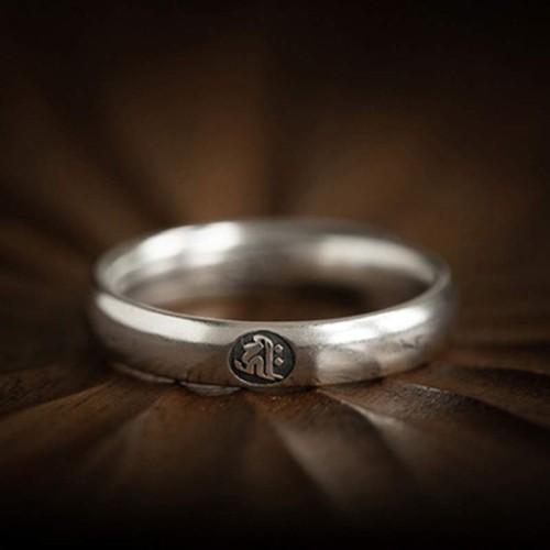 925 Sterling Silver Chinese Zodiac Buddha Blessing Ring 925 Sterling Silver Chinese Zodiac Buddha Blessing Ring