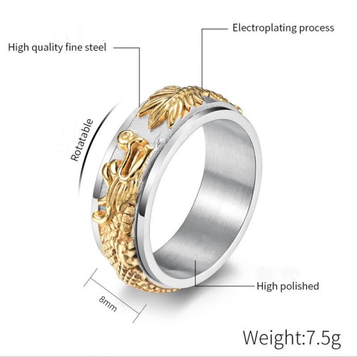 Dragon Titanium Steel Rotatable Ring Dragon Titanium Steel Rotatable Ring