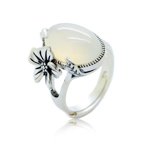 990 Sterling Silver Chalcedony Harmony Ring 990 Sterling Silver Chalcedony Harmony Ring