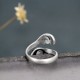 925 Silver Koi Fish Water Ripple Luck Ring