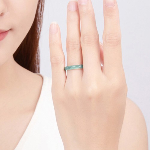 Natural Jade Prosperity Protection Ring