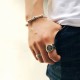 925 Silver Sanskrit Protection Adjustable Ring