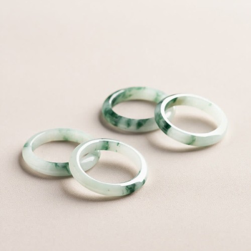 Natural Green Jade Luck Ring Natural Green Jade Luck Ring