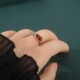 925 Silver Red Agate Gourd Coin Self-acceptance Ring