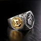 925 Silver Sanskrit Protection Adjustable Ring