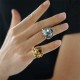 Men's Tiger Head Titanium Steel Punk Rock Ring Men's Tiger Head Titanium Steel Punk Rock Ring