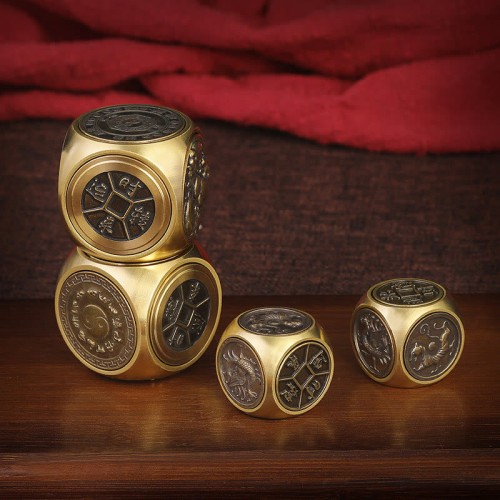 Four Beasts Feng Shui Yin Yang Bagua Copper Coin Decoration Four Beasts Feng Shui Yin Yang Bagua Copper Coin Decoration