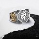925 Silver Sanskrit Protection Adjustable Ring