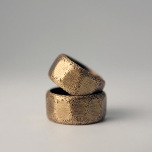 Tibetan Simple Copper Frosted Wealth Ring