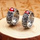 Gemstone PiXiu Frog Vajra Heart Sutra Adjustable Ring Gemstone PiXiu Frog Vajra Heart Sutra Adjustable Ring