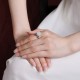 925 Silver Plated Gold Rose Hetian Jade Happiness Ring