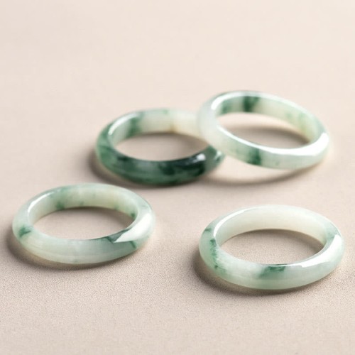 Natural Green Jade Luck Ring Natural Green Jade Luck Ring