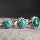 925 Silver Turquoise Wisdom Love Ring 925 Silver Turquoise Wisdom Love Ring