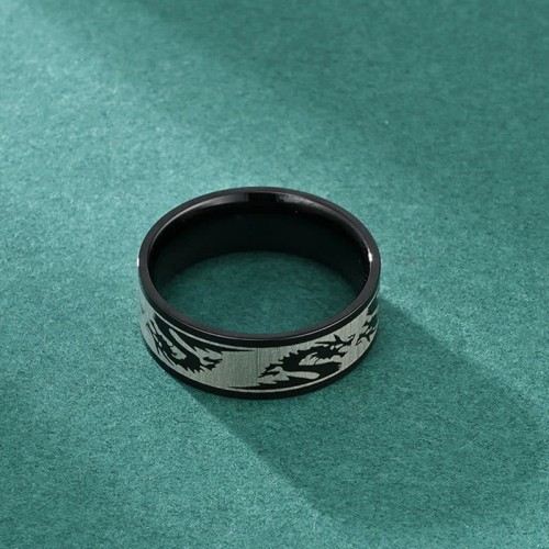 Dragon Carved Strength Protection Ring