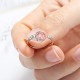 Pink Crystal Soothing Rotatable Ring