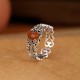 925 Sterling Silver Red Agate Calm Ring 925 Sterling Silver Red Agate Calm Ring