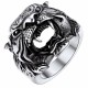 Men's Tiger Head Titanium Steel Punk Rock Ring Men's Tiger Head Titanium Steel Punk Rock Ring