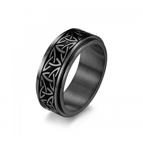 Triangle Knot Titanium Steel Calm Ring