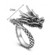 990 Silver Dragon Luck Protection Ring 990 Silver Dragon Luck Protection Ring